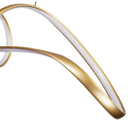 Brilagi - LED-dæmpbar pendel på wire TWISTER LED/60W/230V 3000-6000K guld + fjernbetjening