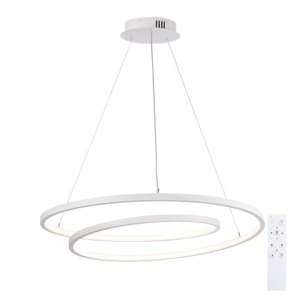 Brilagi - LED dæmpbar pendel på wire TWISTER LED/75W/230V 3000-6000K Ø 70 cm hvid + fjernbetjening