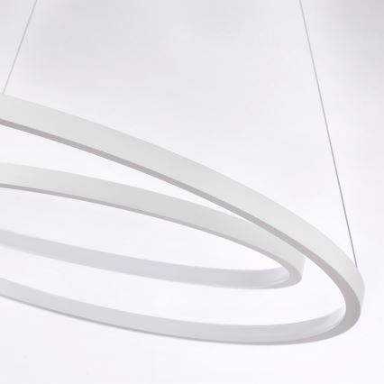 Brilagi - LED dæmpbar pendel på wire TWISTER LED/75W/230V 3000-6000K Ø 70 cm hvid + fjernbetjening