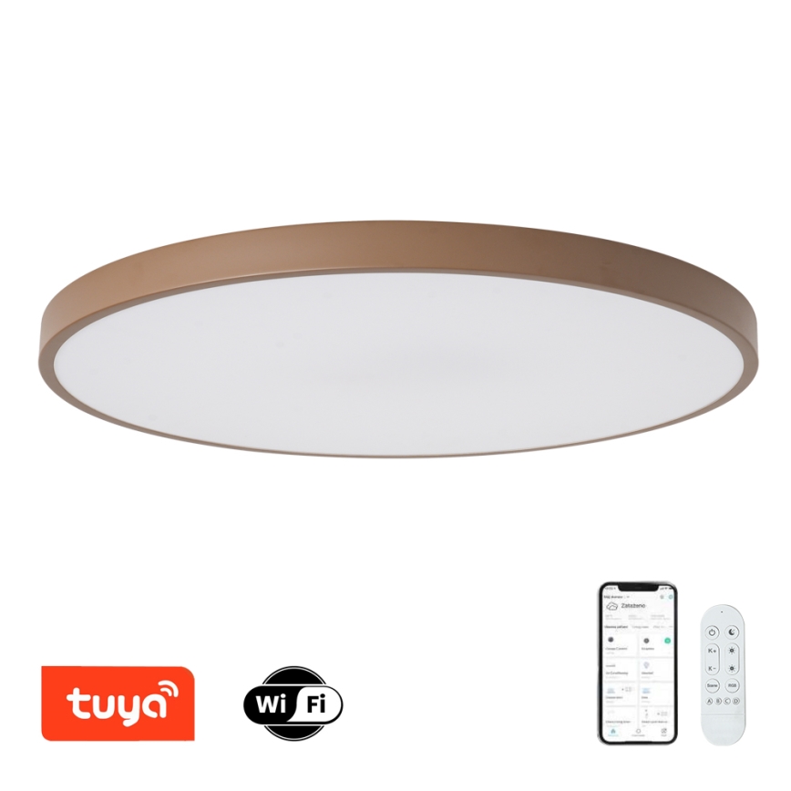 Brilagi - Dæmpbar LED-armatur POOL SMART LED/128W/230V Ø 100 cm Wi-Fi Tuya + fjernbetjening brun