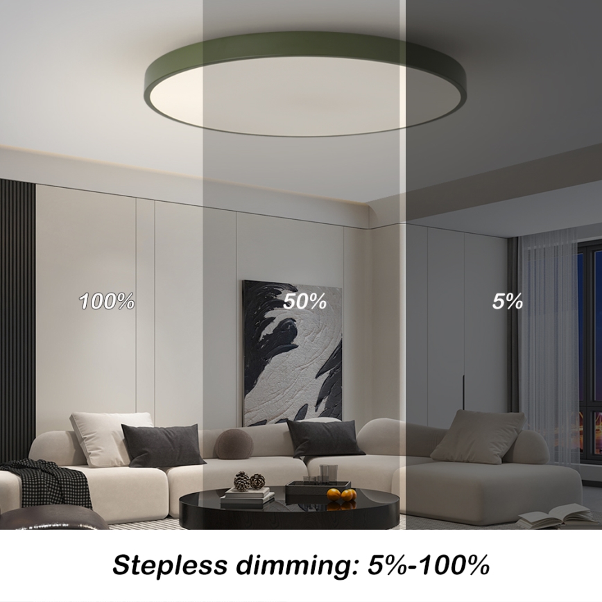 Brilagi - Dæmpbar LED-armatur POOL SMART LED/128W/230V Ø 100 cm 3000–6000K Wi-Fi Tuya + fjernbetjening grøn