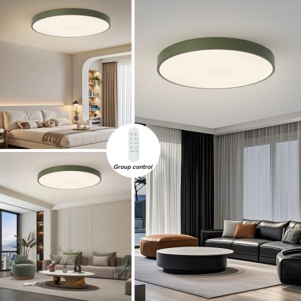 Brilagi - LED-dæmpbart armatur POOL SMART LED/128W/230V Ø 100 cm Wi-Fi Tuya + fjernbetjening grøn