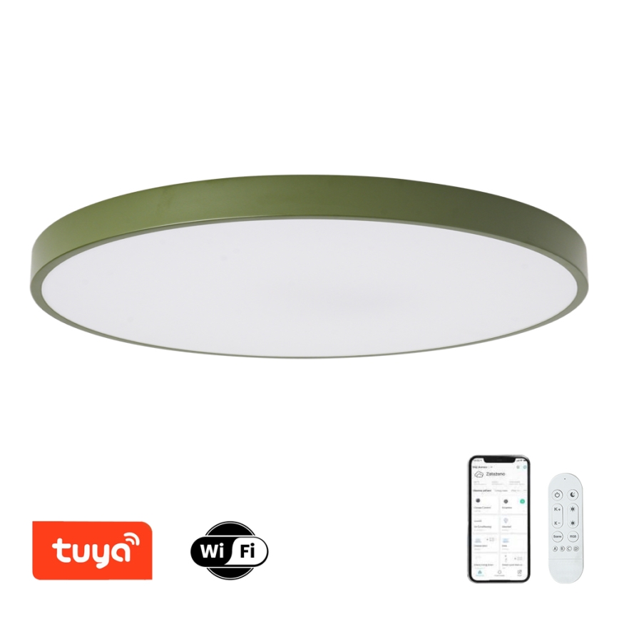 Brilagi - LED-dæmpbart armatur POOL SMART LED/128W/230V Ø 100 cm Wi-Fi Tuya + fjernbetjening grøn