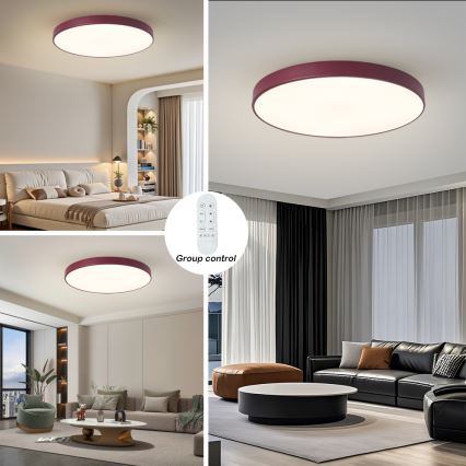 Brilagi - dæmpbar LED-poolarmatur POOL SMART LED/100W/230V Ø 80 cm Wi-Fi Tuya + fjernbetjening bordeaux