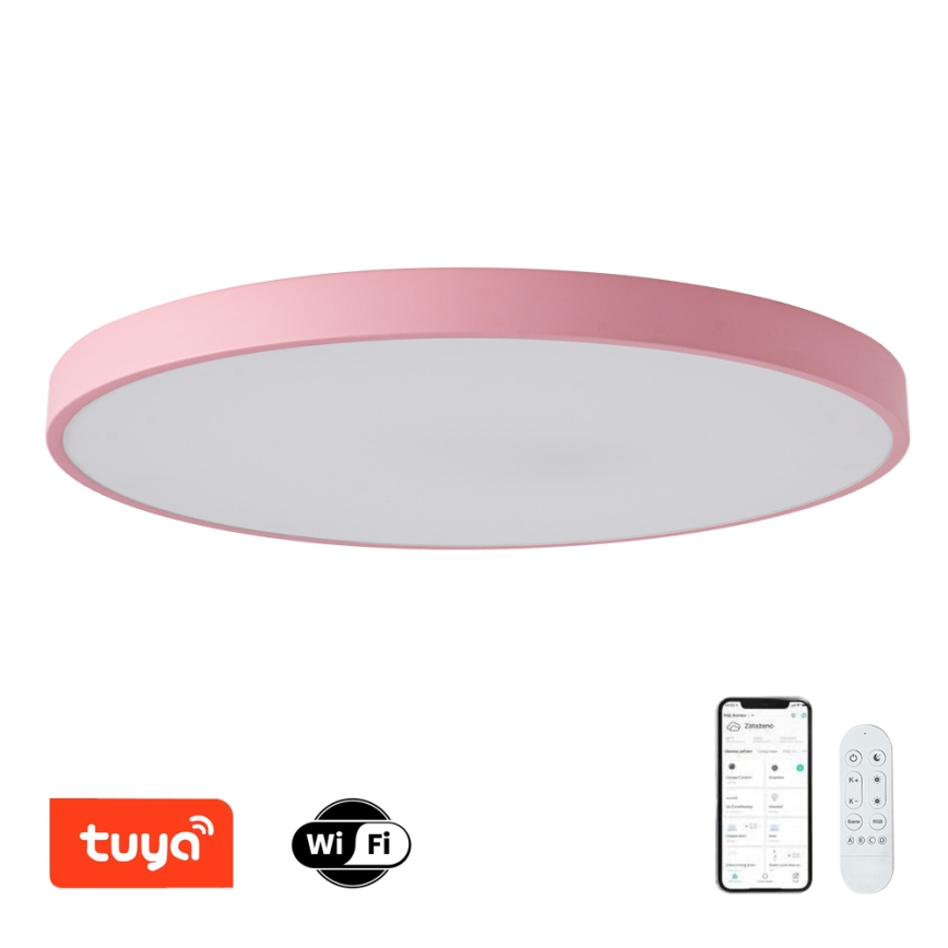 Brilagi - Dæmpbar LED-armatur POOL SMART LED/128W/230V Ø 100 cm Wi-Fi Tuya + fjernbetjening rosa