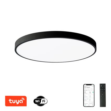 Brilagi - LED Dæmpbart Loftlampe Poolsmart LED/100W/230V 3000-6000K Ø 80 cm Wi-Fi Tuya Sort + Fjernbetjening