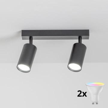 Brilagi - LED-dæmpbar spot SELE 2xGU10/6W/230V 3000K sort