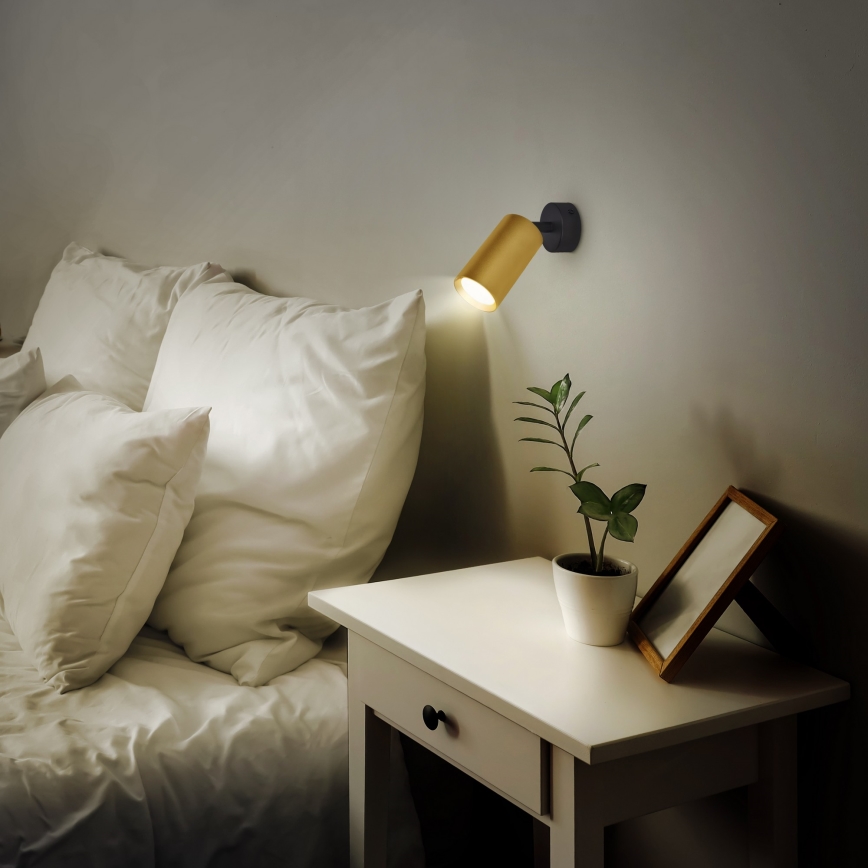 Brilagi - LED RGBW dæmpbar spotarmatur SELE GOLDEN 1xGU10/4,8W/230V 3000K sort/guld + fjernbetjening