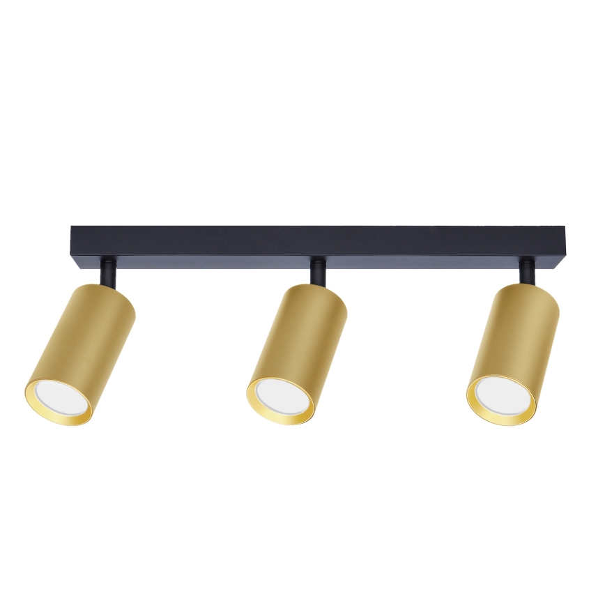 Brilagi - LED RGBW dæmpbar spotlampe SELE GOLDEN 3xGU10/4,8W/230V 3000K sort/guld + fjernbetjening