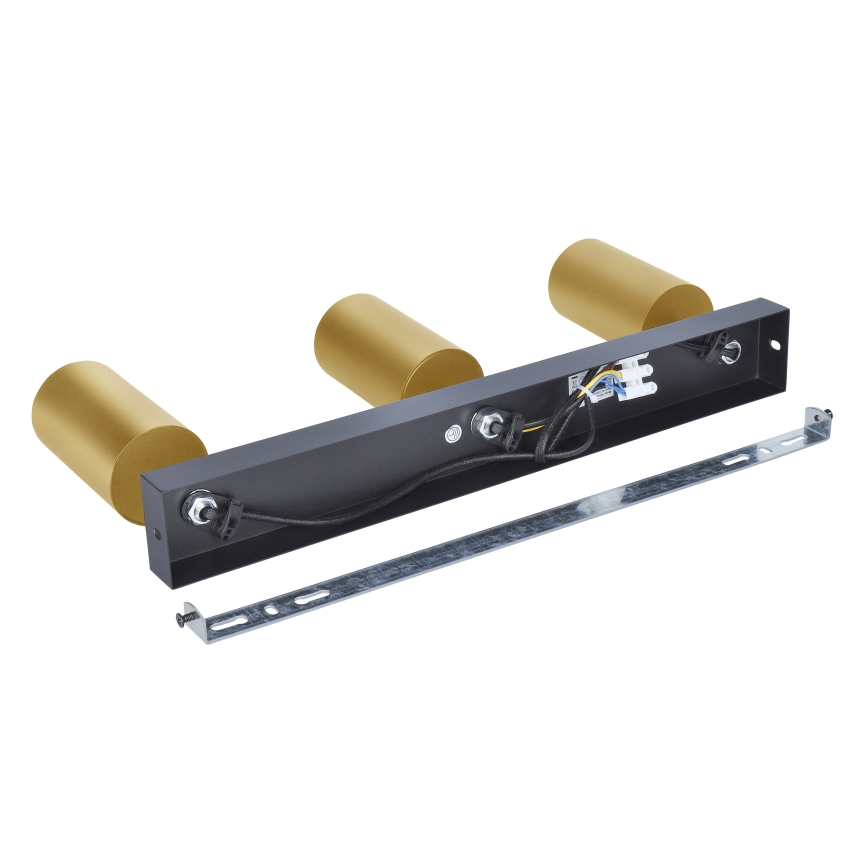 Brilagi - LED RGBW dæmpbar spotlampe SELE GOLDEN 3xGU10/4,8W/230V 3000K sort/guld + fjernbetjening