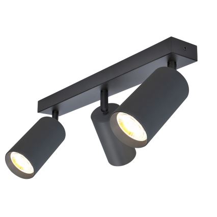 Brilagi - LED RGBW dæmpbar indbygningsspot SELE 3xGU10/4,8W/230V 3000K antracit + fjernbetjening