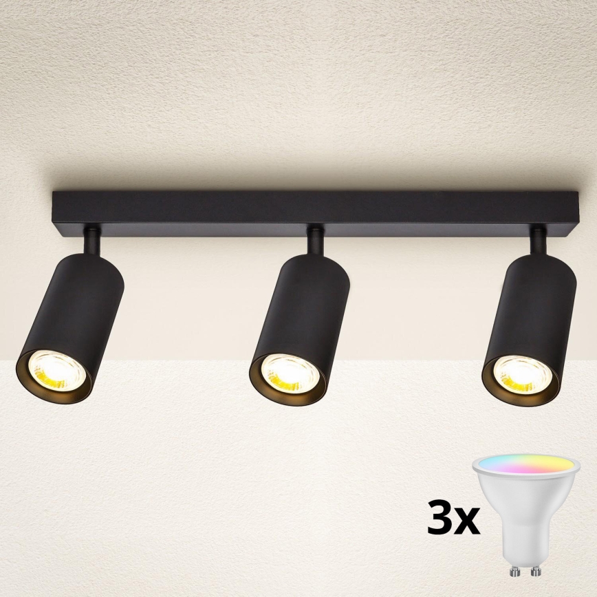 Brilagi - LED-dæmpbar spotlampe SELE 3xGU10/6,5W/230V 2700-6500K sort