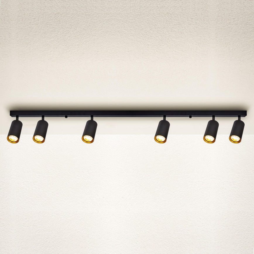 Brilagi - LED dæmpbar spotlampe SELE 6xGU10/6,5W/230V 2700-6500K sort/guld