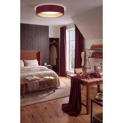 Brilagi - LED-dæmpbar loftlampe VELVET SMARTIX STARS LED/24W/230V 3000-6000K Ø 45 cm bordeaux/guld Wi-Fi Tuya Beacon + fjernbetjening