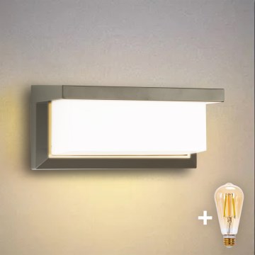 Brilagi - LED-dæmpbar udendørs vægarmatur BRICKY 1xE27/6W/230V 2700-6500K IP54 grå