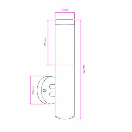 BRILAGI - LED dæmpbar udendørs væglampe ELIA 1xE27/6W/230V 2700-6500K IP44 Wi-Fi mat krom
