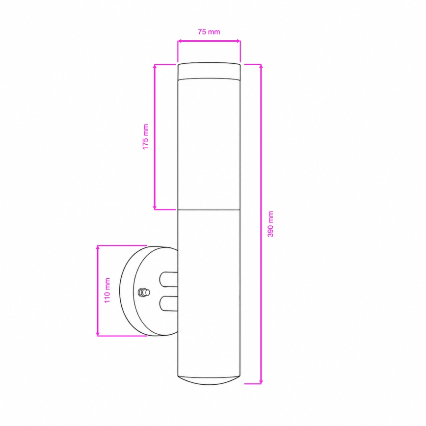 BRILAGI - LED dæmpbar udendørs væglampe ELIA 1xE27/6W/230V 2700-6500K IP44 Wi-Fi mat krom