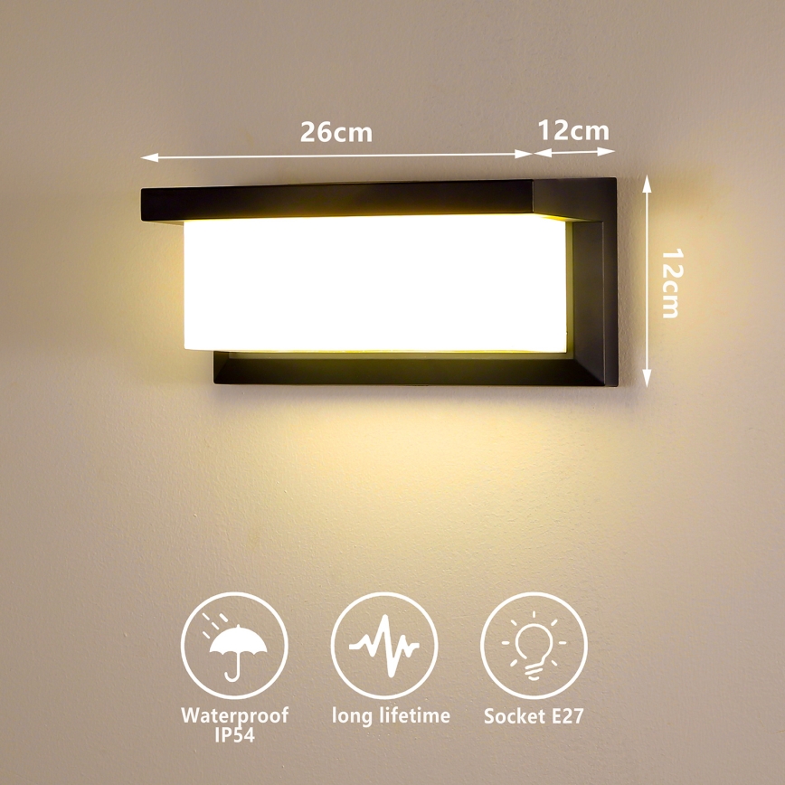 Brilagi - LED-dæmpbar udendørs væglampe BRICKY 1xE27/6W/230V 2700-6500K IP54 sort