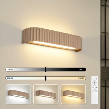 Brilagi - LED-dæmpbar væglampe FALCON MODERN LED/14W/230V 3000-6000K 40 cm beige + fjernbetjening