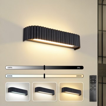 Brilagi - LED-dæmpbar væglampe FALCON MODERN LED/14W/230V 3000-6000K 40 cm sort + fjernbetjening