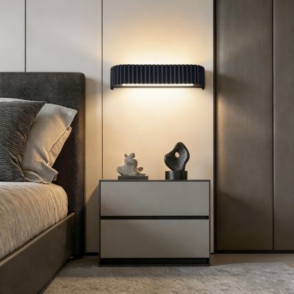 Brilagi - LED-dæmpbar væglampe FALCON MODERN LED/14W/230V 3000-6000K 40 cm sort + fjernbetjening