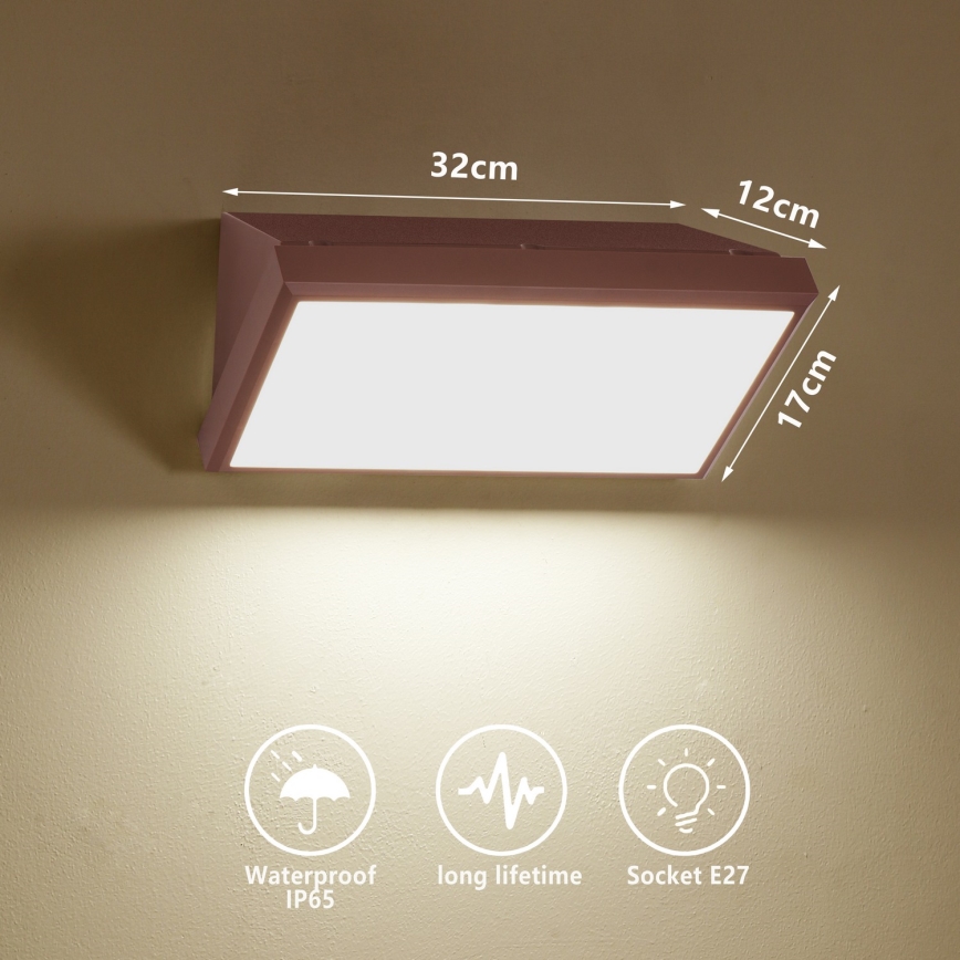 Brilagi - LED dæmpbar udendørs væglampe TRIANGLE 1xE27/6W/230V 2700-6500K IP65 brun