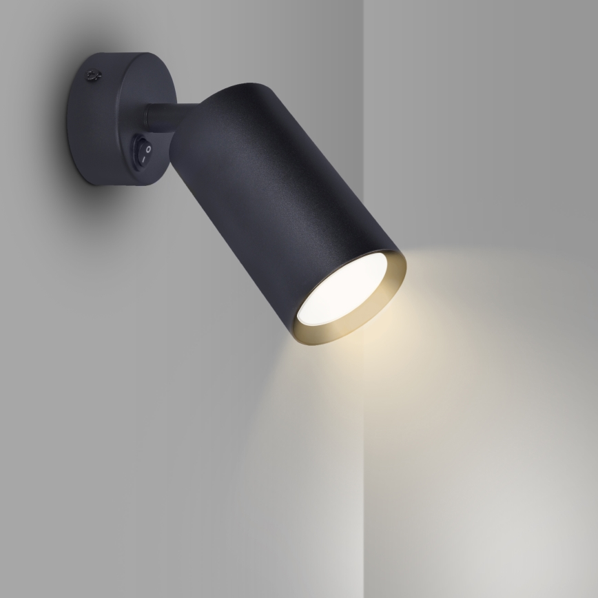 Brilagi - LED RGBW dæmpbar vægspot SELE 1xGU10/4,8W/230V 3000K sort + fjernbetjening