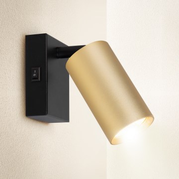 Brilagi - LED dæmpbar vægspot SELE 1xGU10/6,5W/230V 2700-6500K sort/guld