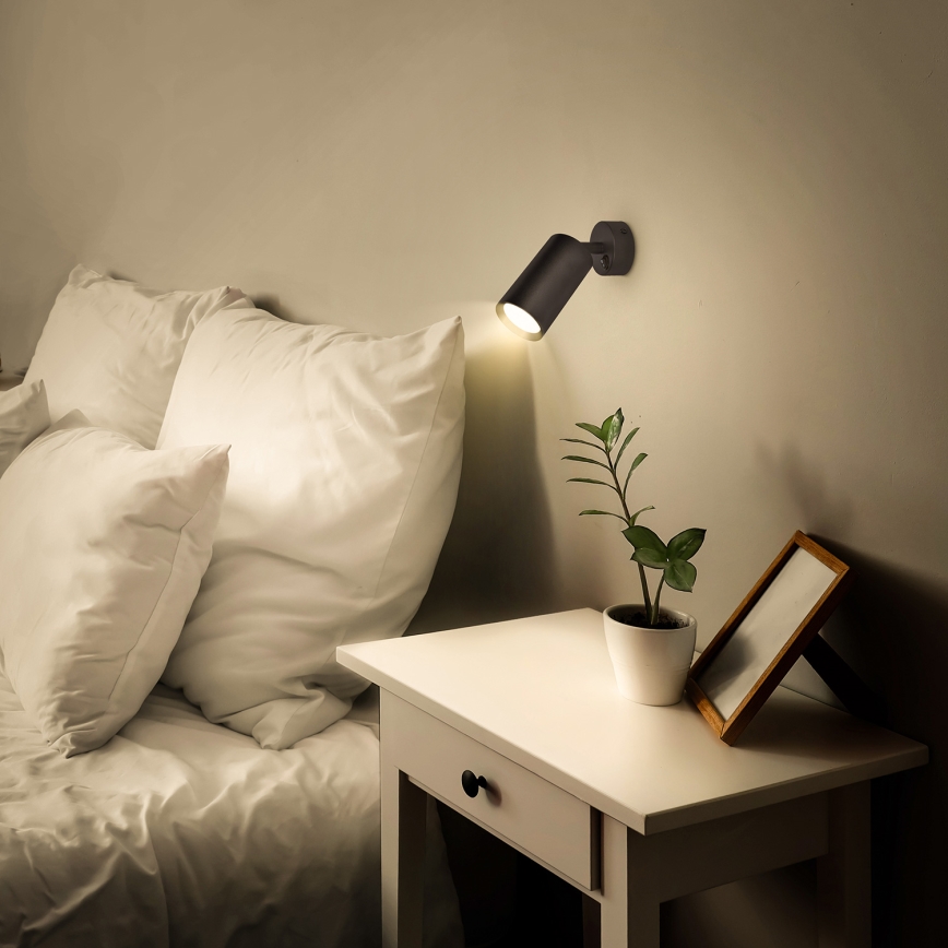 Brilagi - Dæmpbar LED-vægspot SELE 1xGU10/6,5W/230V 2700-6500K sort