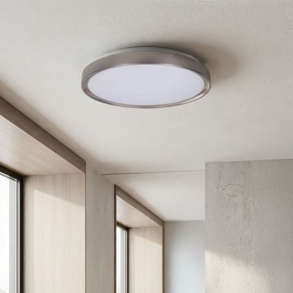 Brilagi - LED Dæmpbar loftlampe FANCIA LED/48W/230V 3000-6500K Ø 39 cm sølv + fjernbetjening