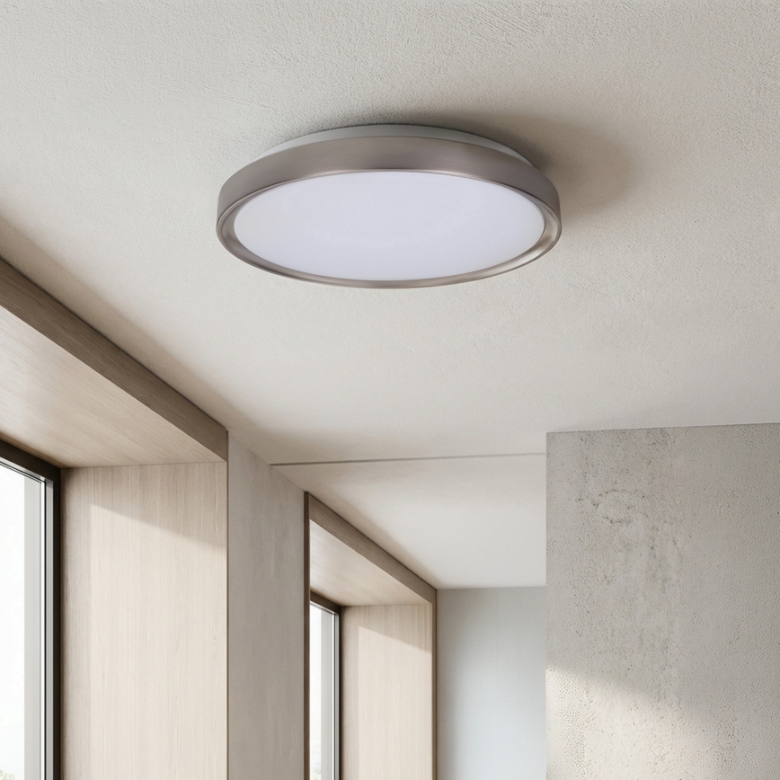 Brilagi - LED Dæmpbar loftlampe FANCIA LED/48W/230V 3000-6500K Ø 39 cm sølv + fjernbetjening