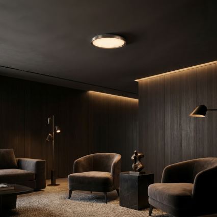 Brilagi - LED Dæmpbar loftlampe FANCIA LED/48W/230V 3000-6500K Ø 39 cm sølv + fjernbetjening