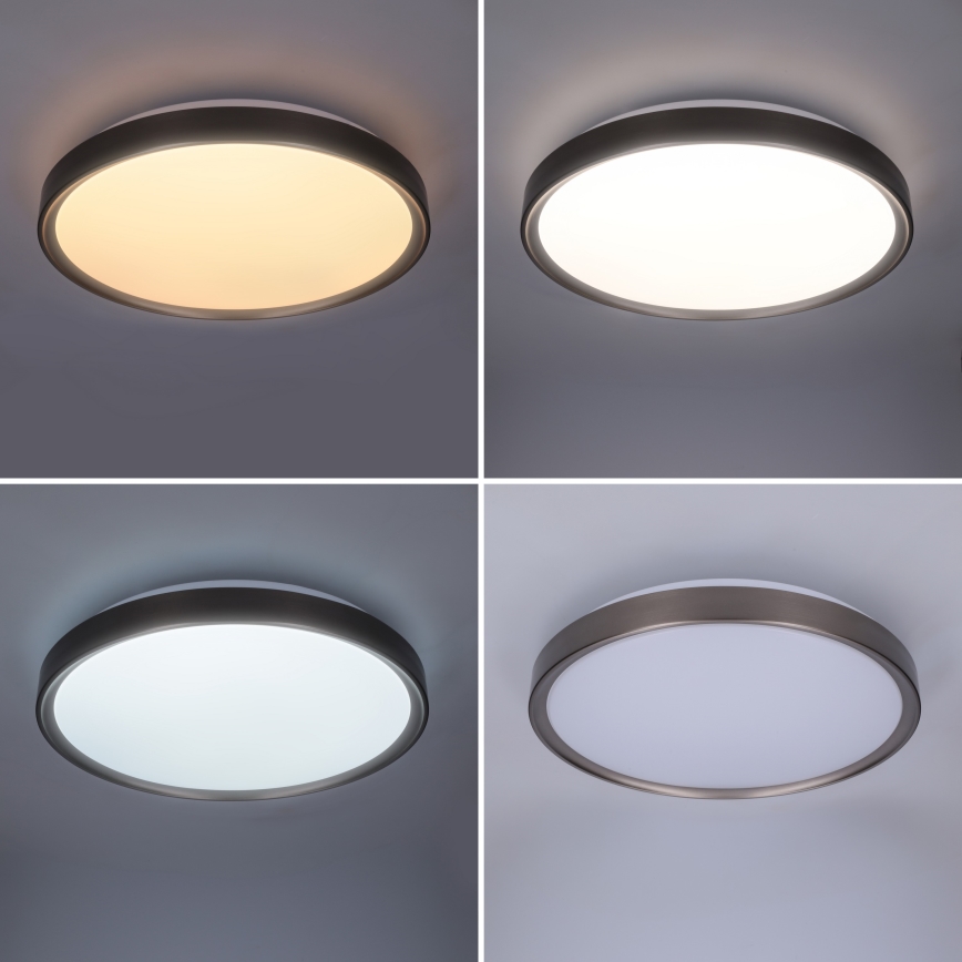 Brilagi - LED Dæmpbar loftlampe FANCIA LED/48W/230V 3000-6500K Ø 39 cm sølv + fjernbetjening