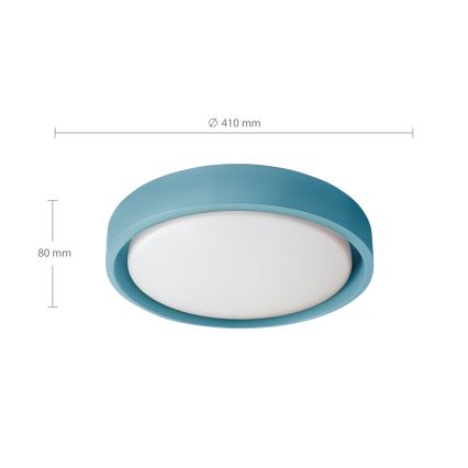 Brilagi - LED dæmpbar loftlampe MATTEO LED/48W/230V 3000-6500K Ø 41 cm turkis + fjernbetjening