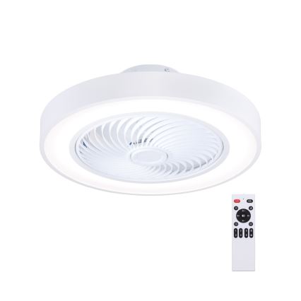 Brilagi - LED-dæmpbar loftlampe med indbygget ventilator LED/30W/230V 3000-6500K Ø 50 cm hvid + fjernbetjening