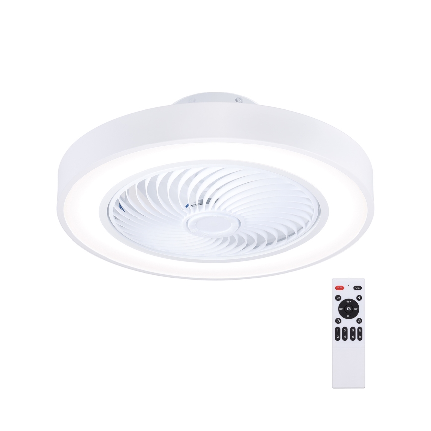 Brilagi - LED-dæmpbar loftlampe med indbygget ventilator LED/30W/230V 3000-6500K Ø 50 cm hvid + fjernbetjening
