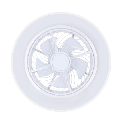 Brilagi - LED-dæmpbar loftlampe med indbygget ventilator LED/30W/230V 3000-6500K Ø 50 cm hvid + fjernbetjening