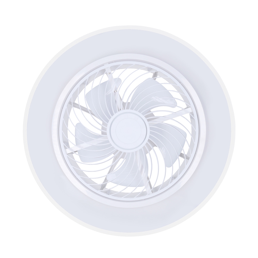 Brilagi - LED-dæmpbar loftlampe med indbygget ventilator LED/30W/230V 3000-6500K Ø 50 cm hvid + fjernbetjening