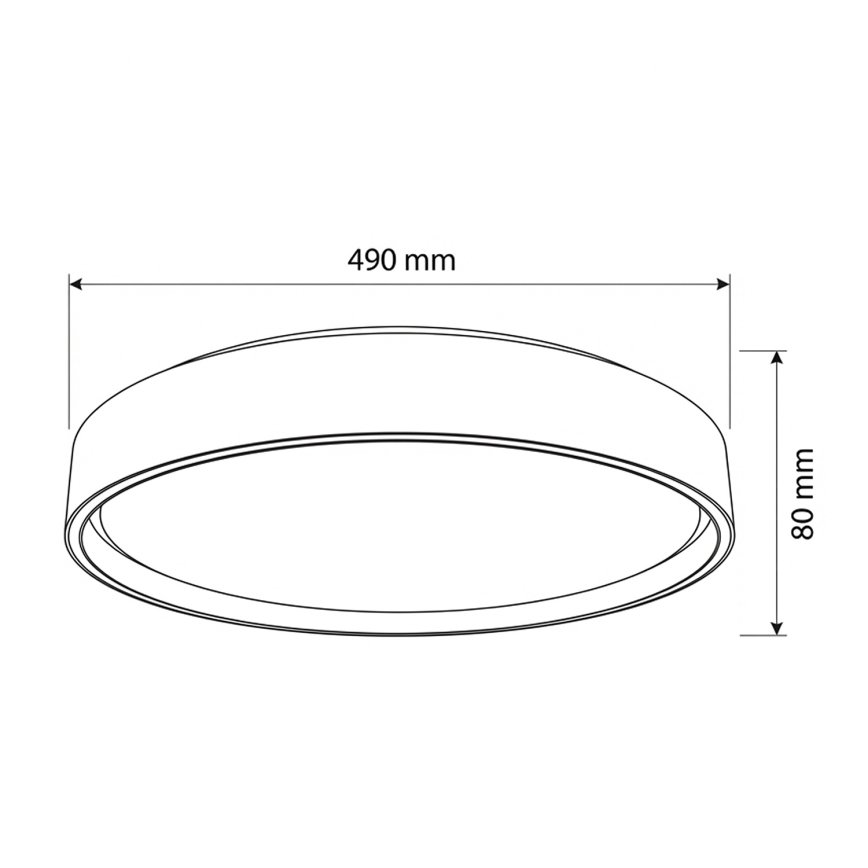 Brilagi - LED-dæmpbar loftlampe NANCI LED/60W/230V 3000-6500K Ø 49 cm hvid + fjernbetjening