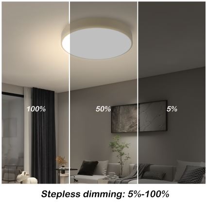Brilagi - Dæmpbar LED-loftlampe POOL LED/36W/230V 3000-6000K Ø 30 cm beige + fjernbetjening
