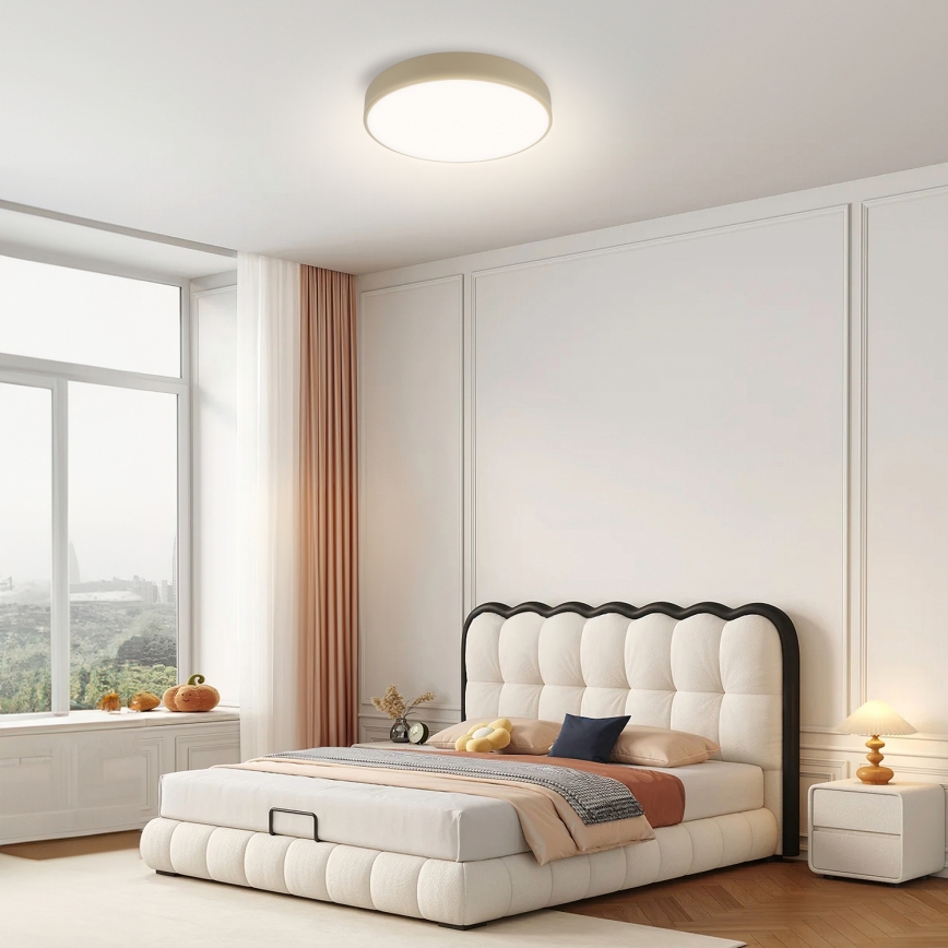 Brilagi - Dæmpbar LED-loftlampe POOL LED/36W/230V 3000-6000K Ø 30 cm beige + fjernbetjening