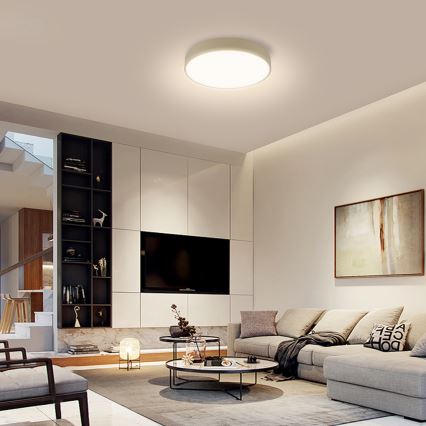 Brilagi - Dæmpbar LED-loftlampe POOL LED/36W/230V 3000-6000K Ø 30 cm beige + fjernbetjening
