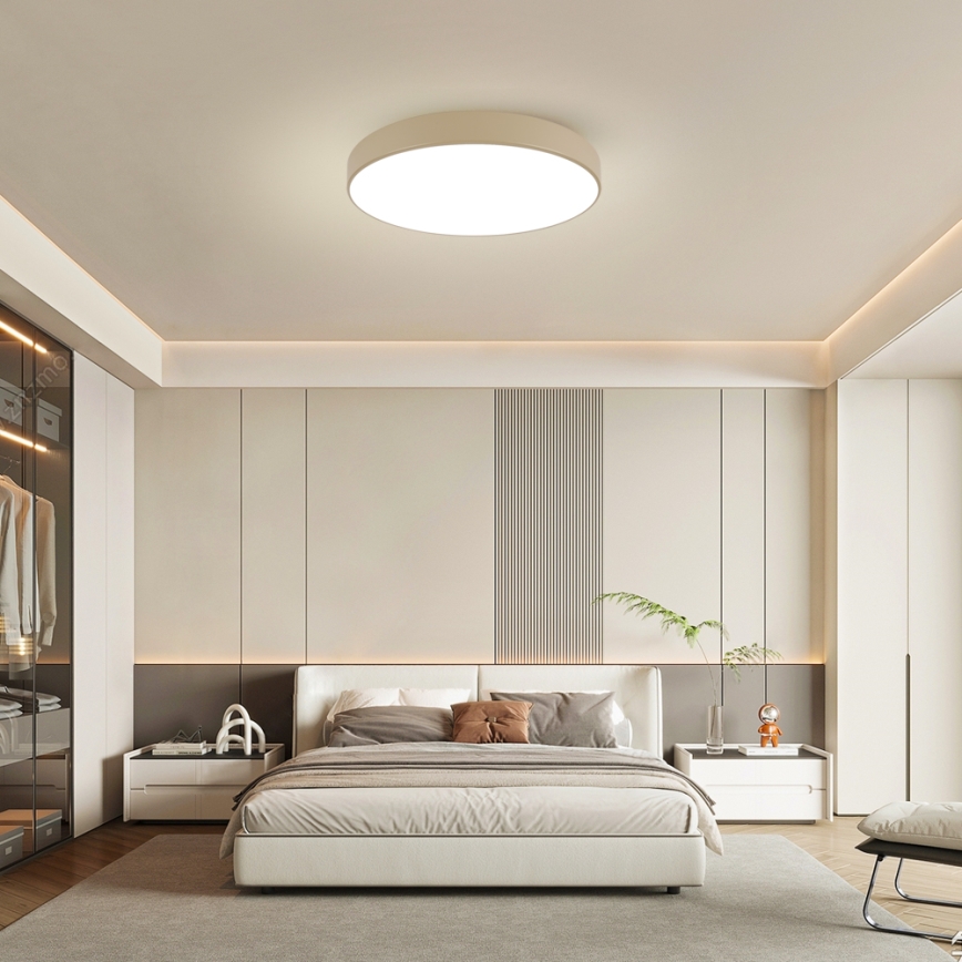 Brilagi - Dæmpbar LED-loftlampe POOL SMART LED/100W/230V 3000-6000K 80 cm beige Wi-Fi Tuya + fjernbetjening