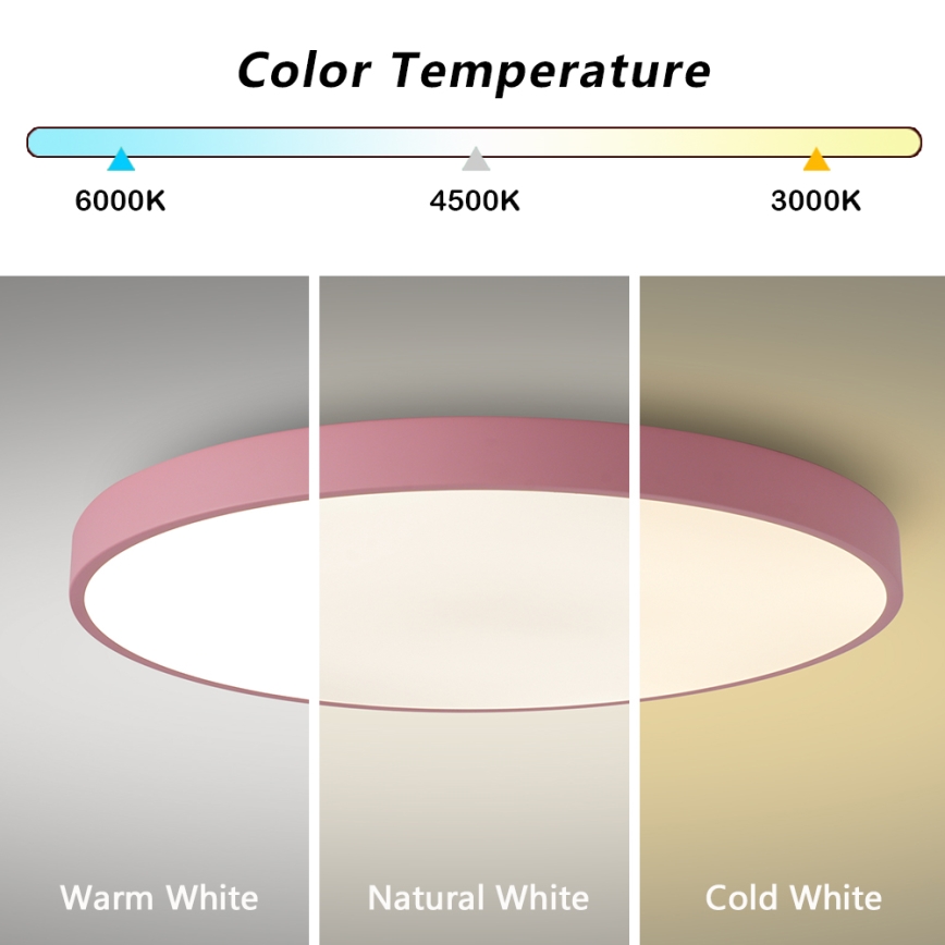 Brilagi - Dæmpbart LED-armatur POOL SMART LED/128W/230V Ø 100 cm 3000–6000K Wi-Fi Tuya + fjernbetjening pink