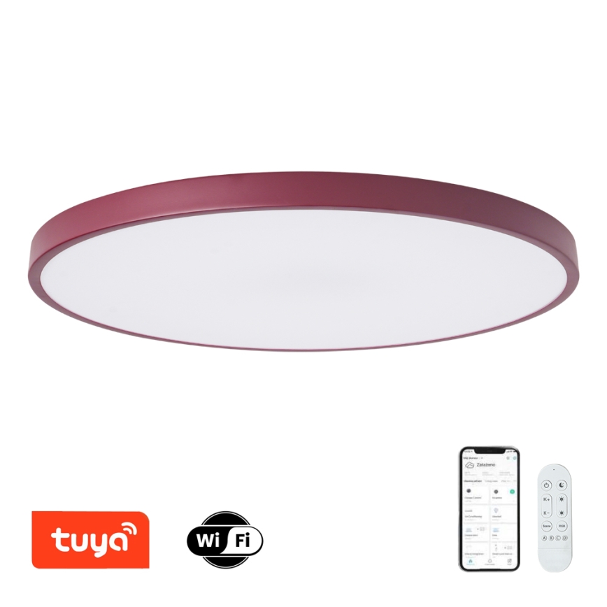 Brilagi - Dæmpbar LED-armatur POOL SMART LED/128W/230V Ø 100 cm Wi‑Fi Tuya + fjernbetjening bordeaux