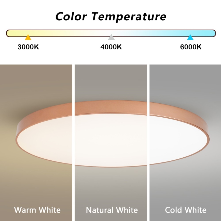 BRILAGI - Dæmpbar LED-loftlampe POOL SMART LED/180W/230V 3000-6000K 120 cm bronze Wi-Fi Tuya + fjernbetjening