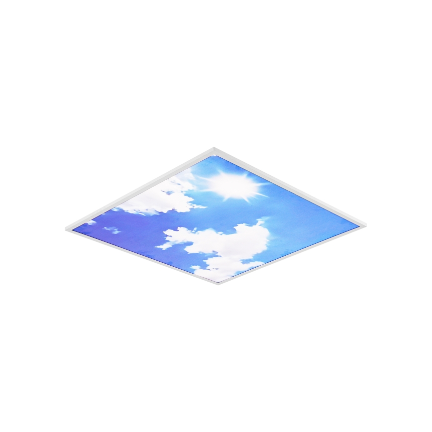 Brilagi - LED-dæmpbar loftlampe SLIMFRAME SKY LED/58W/230V 60x60 cm 3000-6000K sølv/blå + fjernbetjening