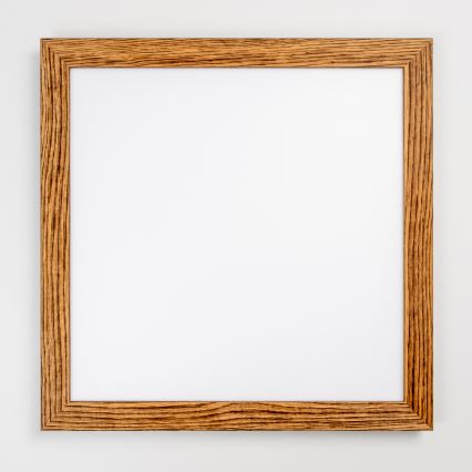 Brilagi - LED-dæmpbar loftlampe SLIMFRAME WOOD LED/58W/230V 64x64 cm 3000-6000K brun + fjernbetjening