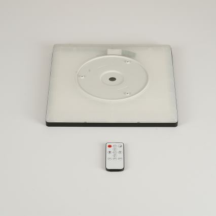 Brilagi - LED Dæmpbart loftlampe ULTRA SLIM LED/18W/230V 2700-6500K 30x30 cm sort + fjernbetjening