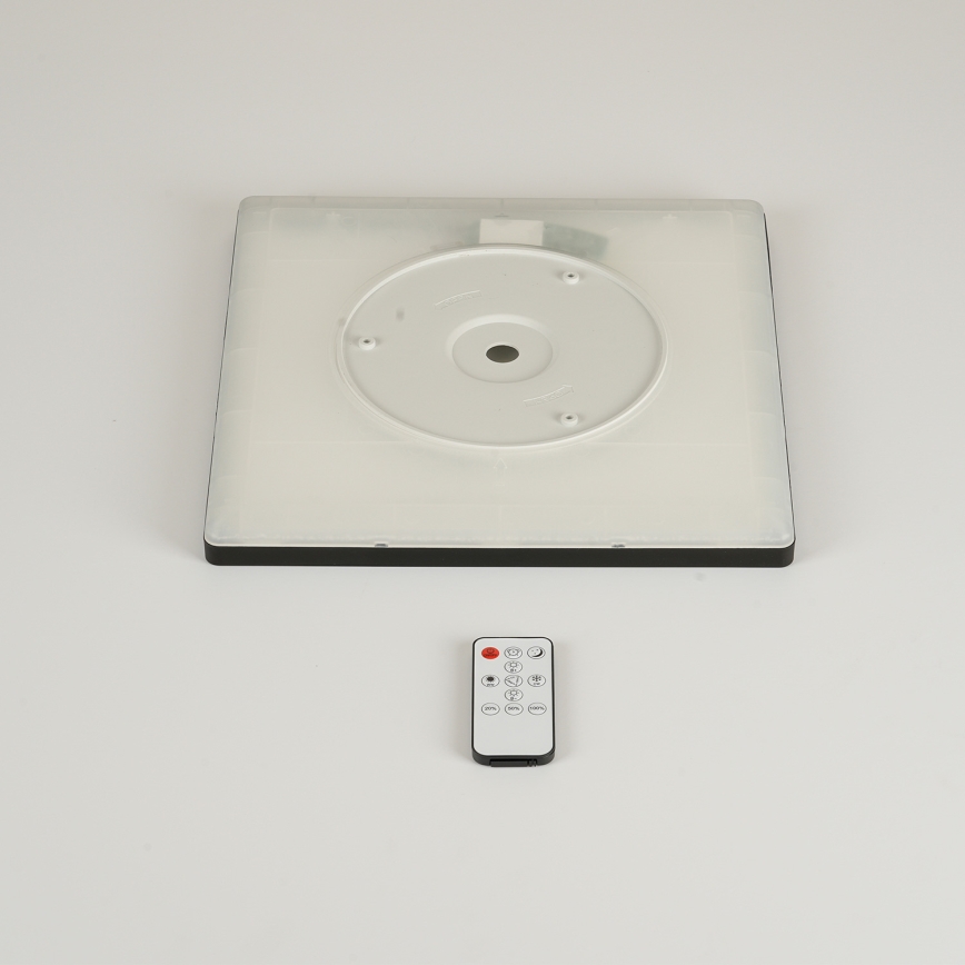 Brilagi - LED Dæmpbart loftlampe ULTRA SLIM LED/18W/230V 2700-6500K 30x30 cm sort + fjernbetjening